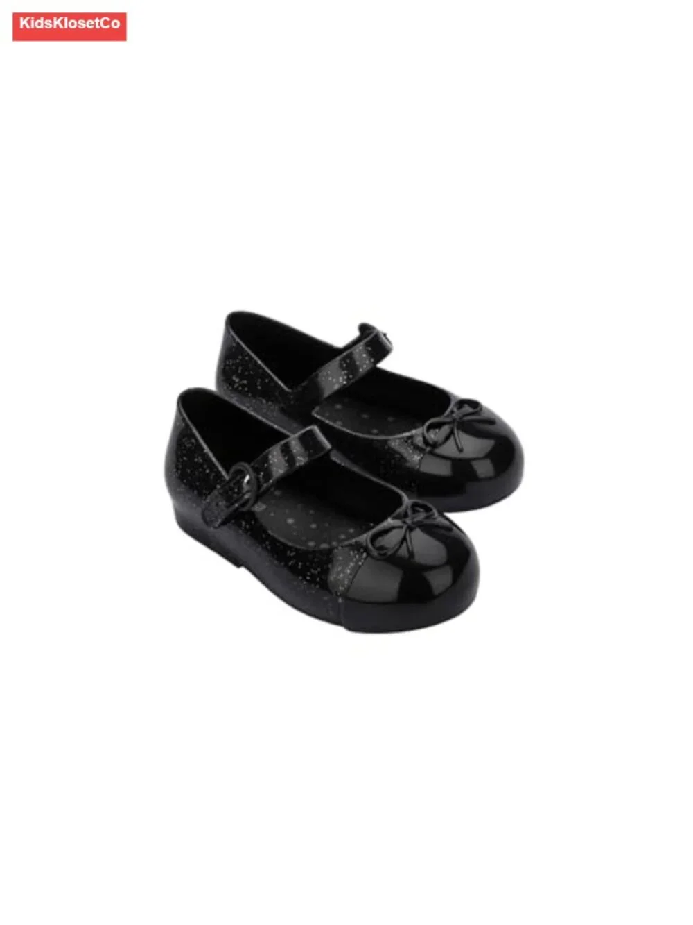 Toddler Girls Jelly Mary Jane Flats - Cute Bow Toe Accent Adjustable Straps